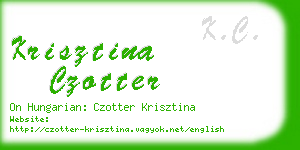 krisztina czotter business card